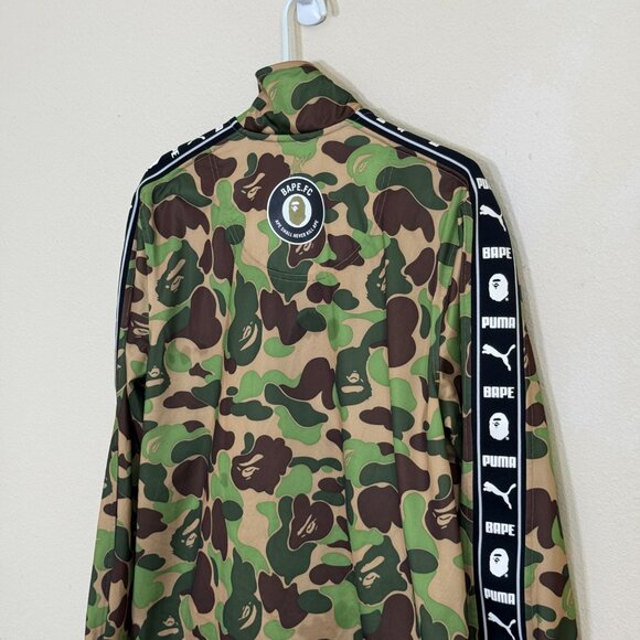 Bape x Puma A Bathing Ape Jacket Green-Camo Track Jacket Small - Picture 11 of 12